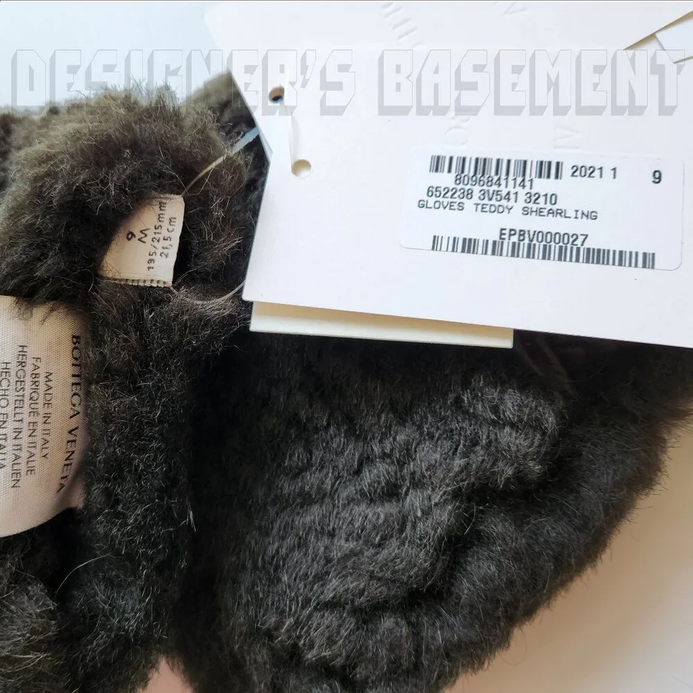 BOTTEGA VENETA size 9 brown TEDDY Shearling and Lambskin cashmere lined Gloves